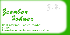 zsombor hohner business card